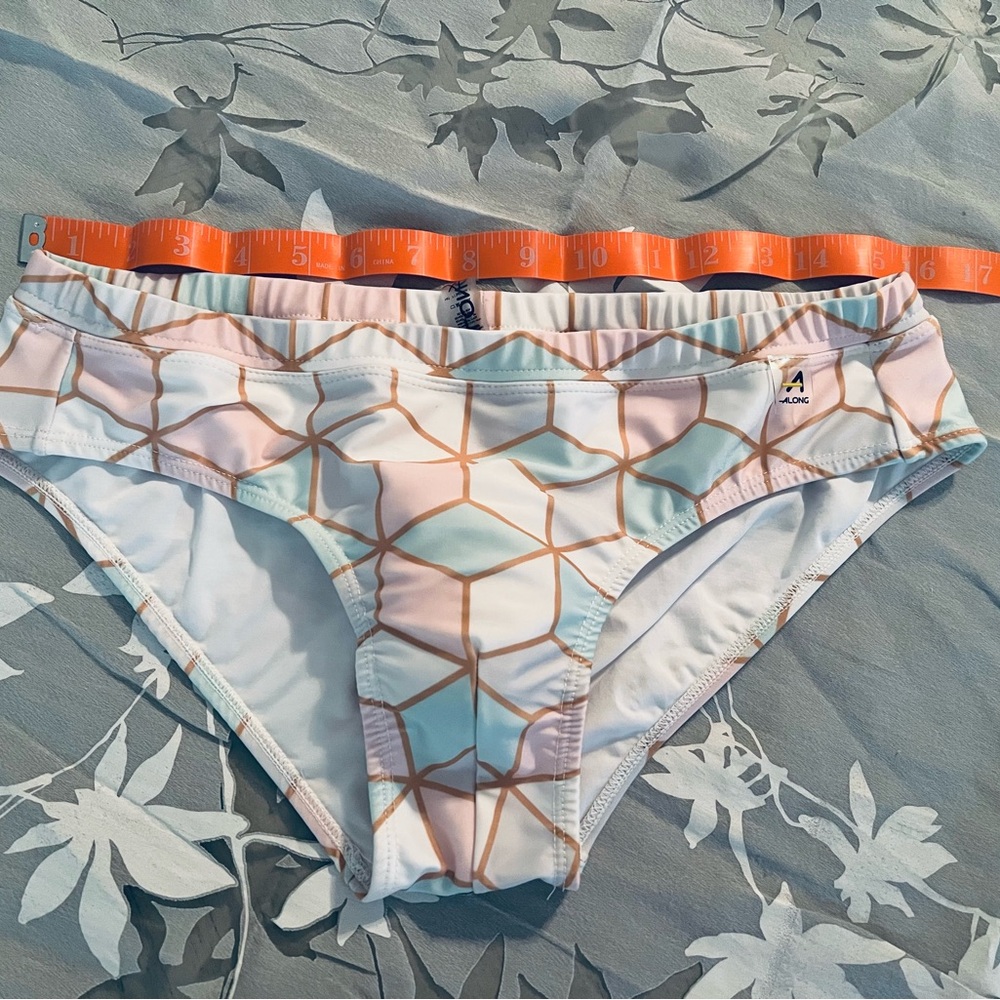 Along Pastel Geometric Bikini Bottom